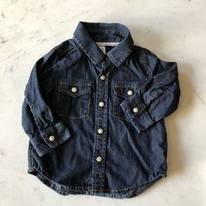 GAP Shirts & Tops - Gap baby denim button up and t-shirt GAP Shirts & Tops - Gap baby denim button up and t-shirt